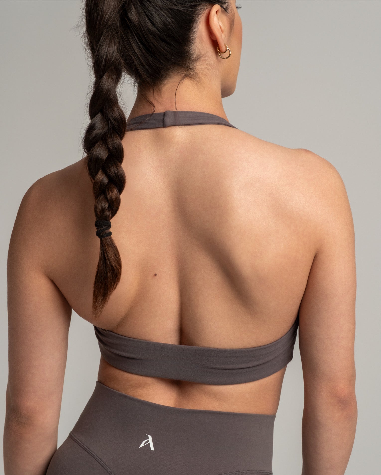 EVERYDAY MOVES HALTER NECK BRA STONE GRAY
