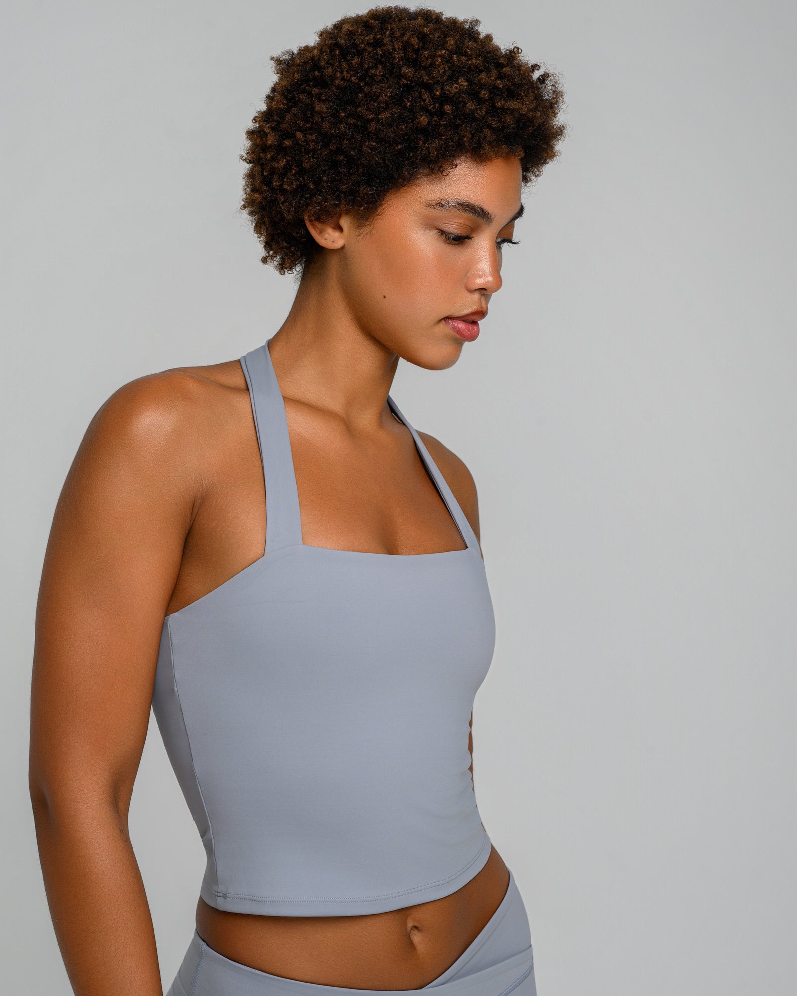 UNSTOPPABLE™ SQUARE NECK TOP ASH GRAY