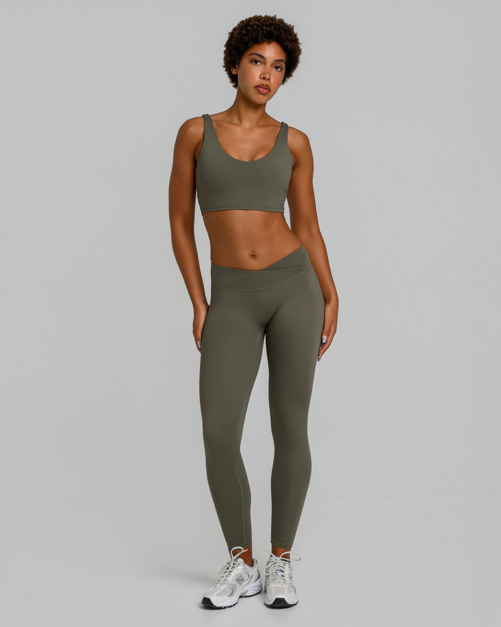 UNSTOPPABLE™ MID WAIST WRAP LEGGINGS OLIVE GREEN