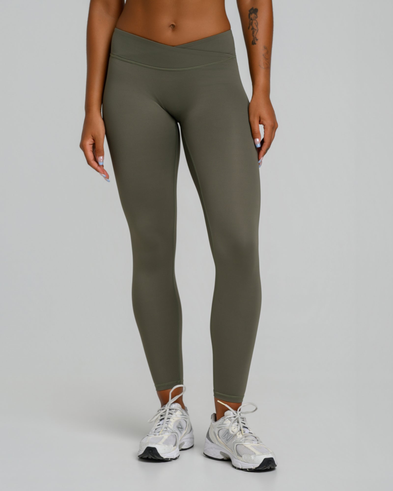 UNSTOPPABLE™ MID WAIST WRAP LEGGINGS OLIVE GREEN