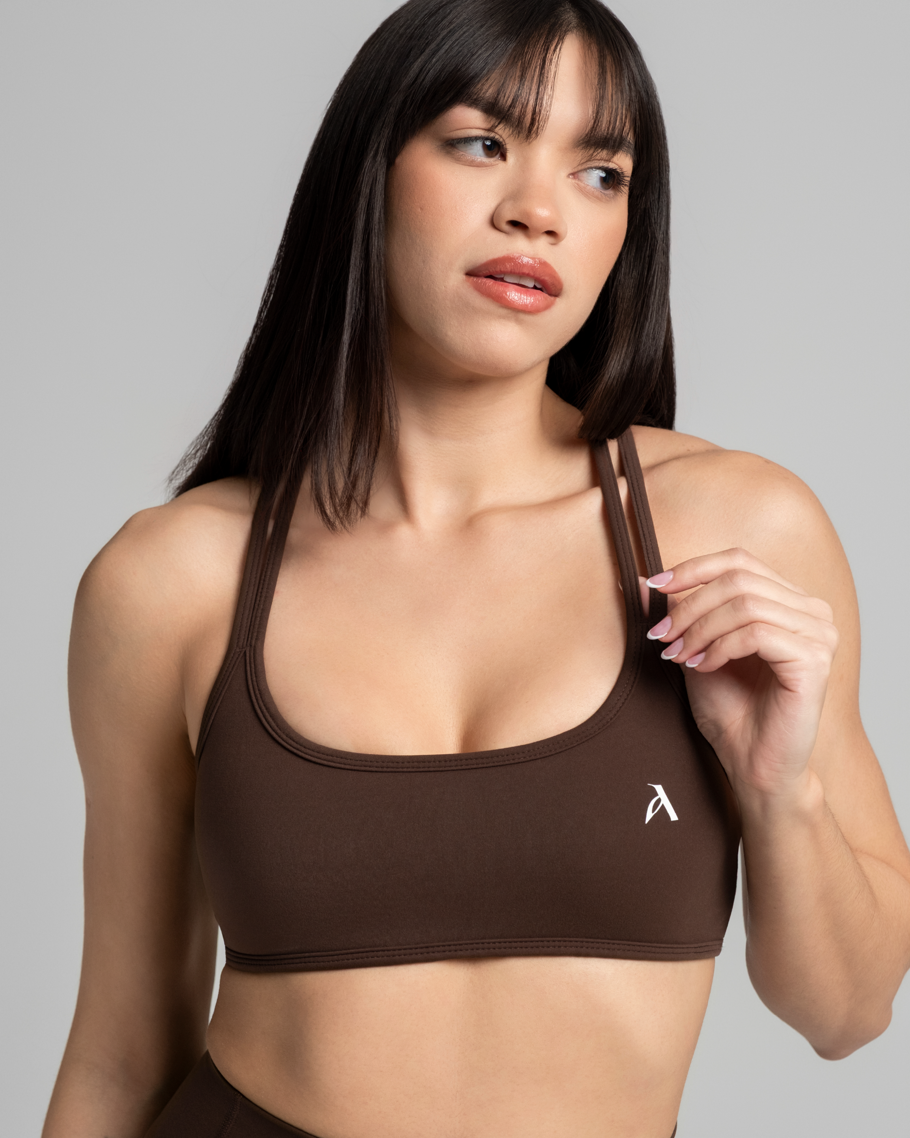 EVERYDAY MOVES DOUBLE STRAP MICRO BRALETTE ESPRESSO