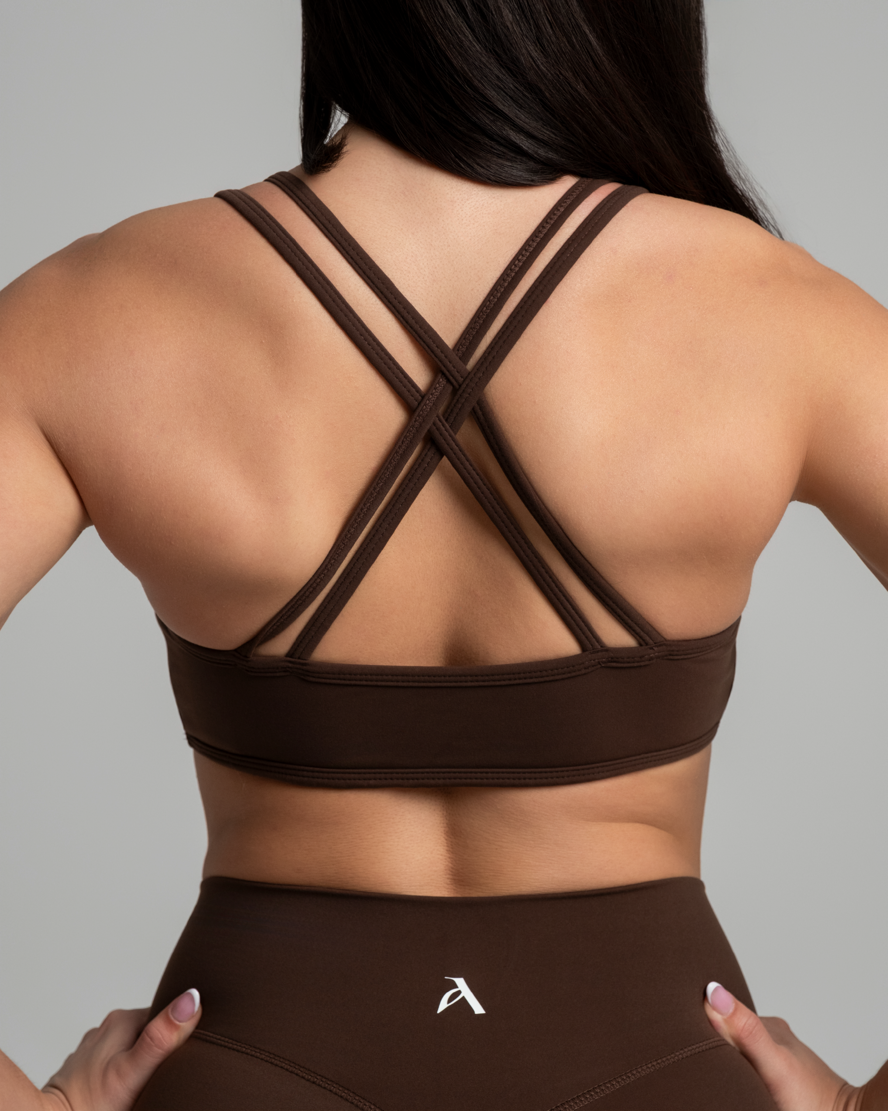 EVERYDAY MOVES DOUBLE STRAP MICRO BRALETTE ESPRESSO