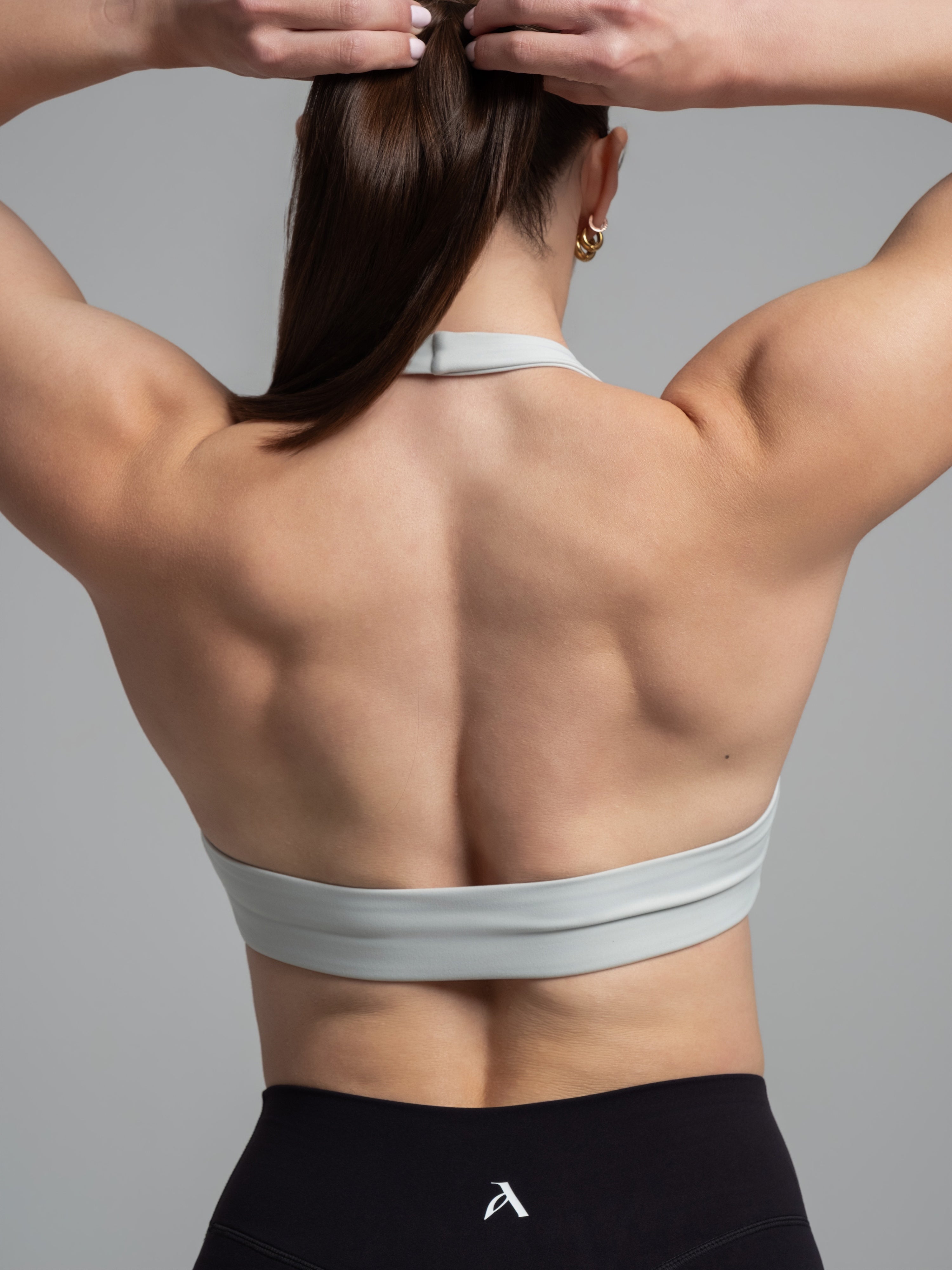 EVERYDAY MOVES HALTER NECK BRA ICE GRAY