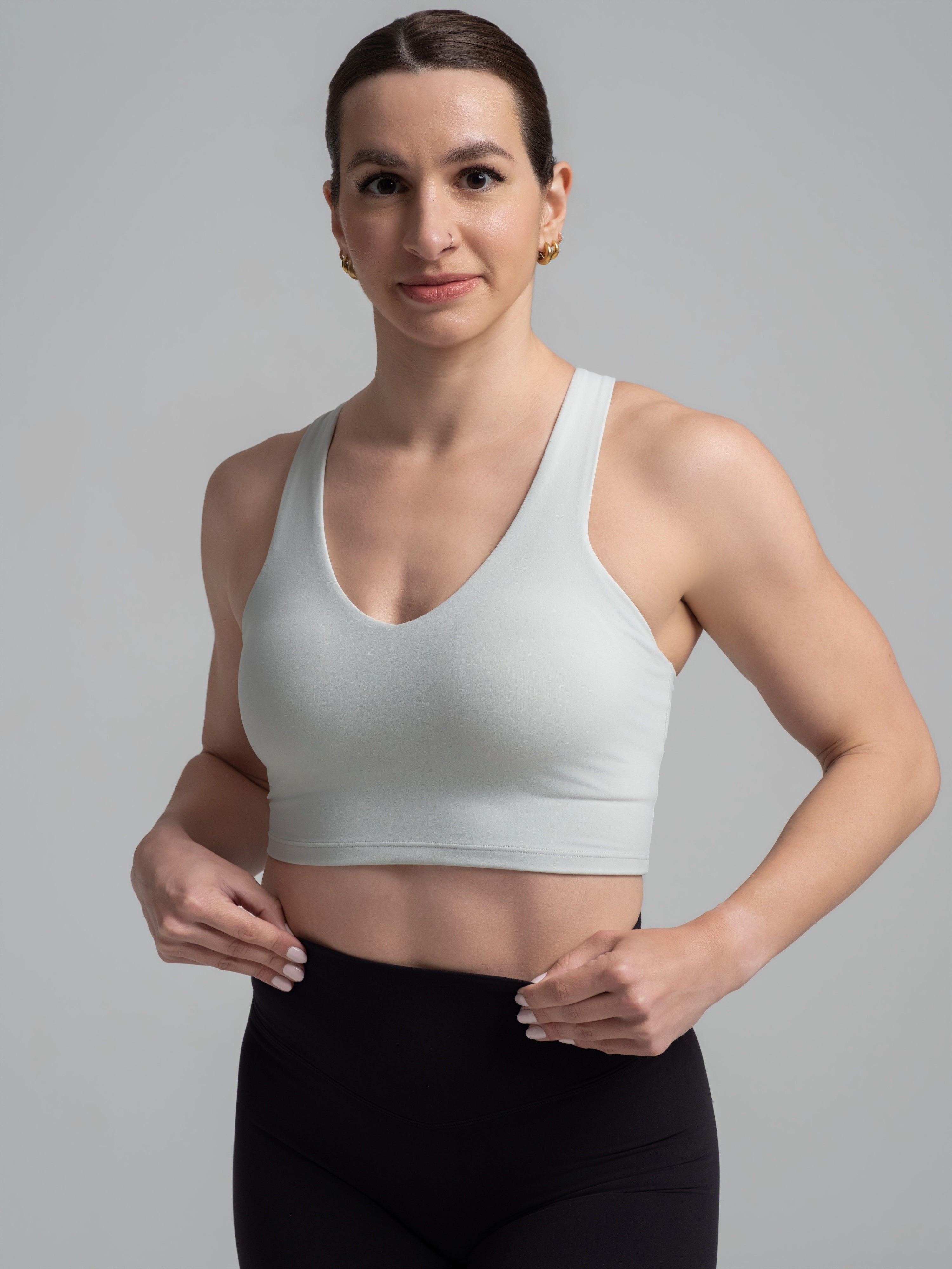 EVERYDAY MOVES MIDI BRALETTE ICE GRAY