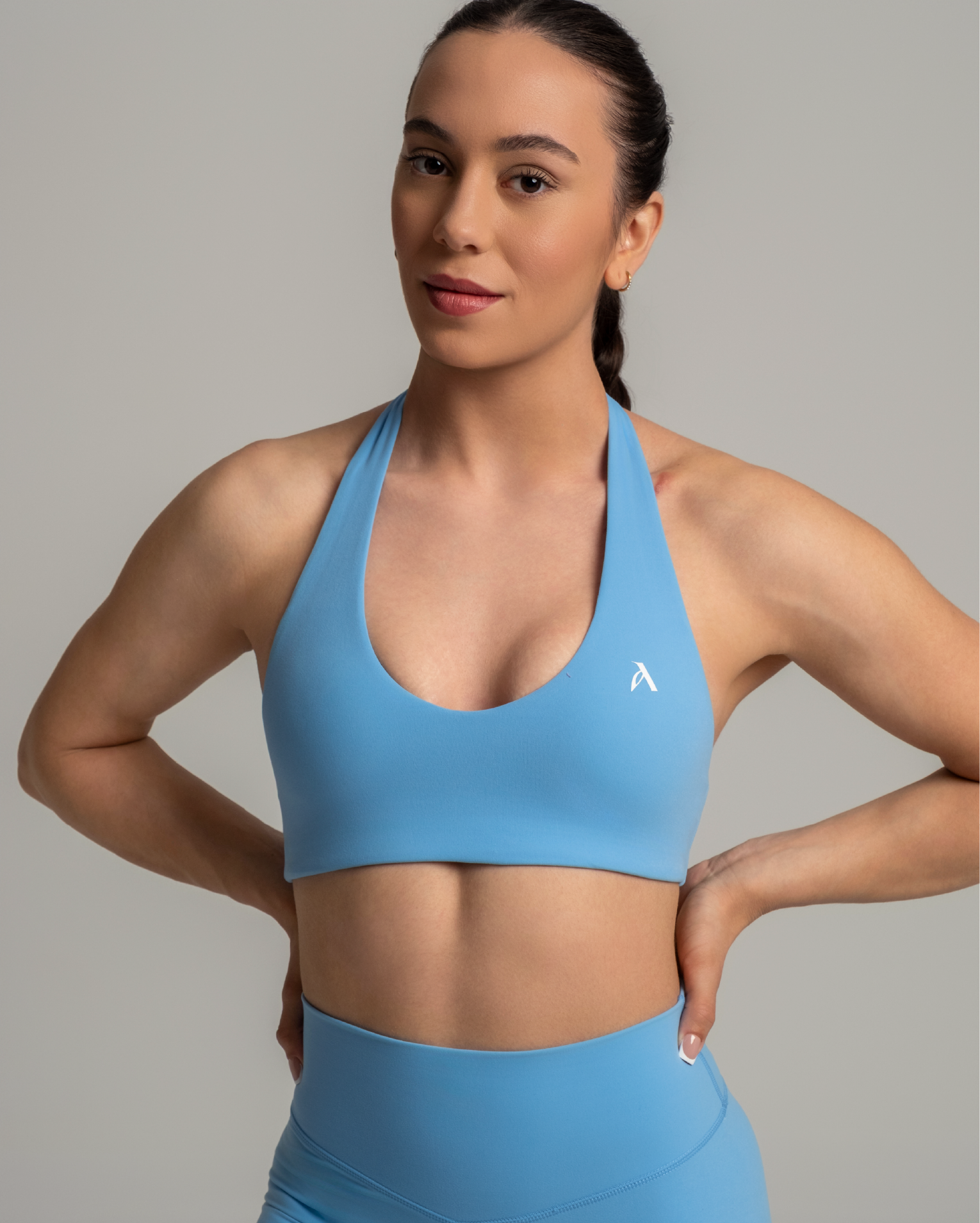 EVERYDAY MOVES HALTER NECK BRA BLUE RUSH